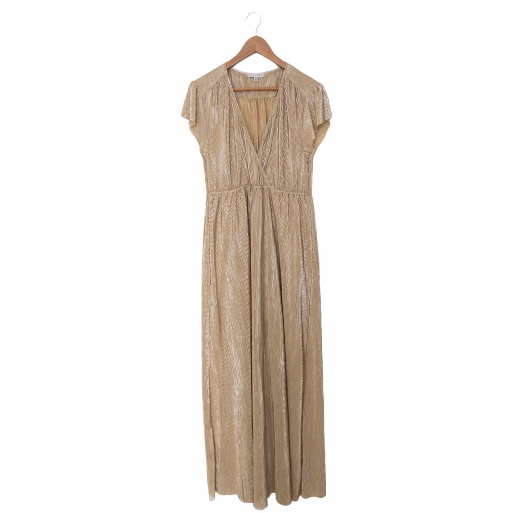 Baltic Born Athena Pleated Maxi Dress in Gold